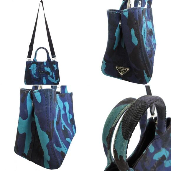 PRADA Black Canvas Shoulder Bag Shoulder Bags